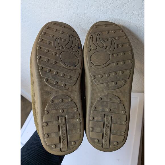 BEARPAW Mens Size 9 Moc II Hickory Suede Upper Sheepskin Lining Footbed Slippers - Picture 5 of 7